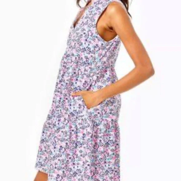 Lilly Pulitzer Novella -floral Tiered Sundress - Picture 2 of 5